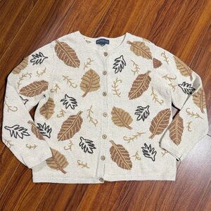 Vintage Northern Isles Leaf Cardigan sz M